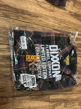 DIXXON Black Plaid Button-Down Shirt with Red and Yellow Accents